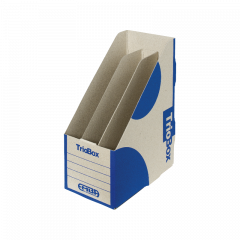 Konstrukční řešení boxu zvětšuje stabilitu a zefektivňuje využití pracovní plochy; o 70 % lepší využití boxu v porovnání se šíří hřbetu 75 mm.  Možnost barevných variant usnadňuje třídění a orientaci v dokumentech.