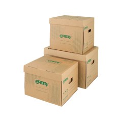 Krabice jsou vhodné pro uložení konkrétního počtu archivních boxů či pořadačů.